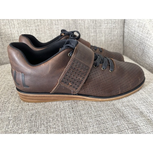 Nobull Lifter Coffee Brown All Leather Weightlifting Shoes Mens 11 New - Picture 3 of 7